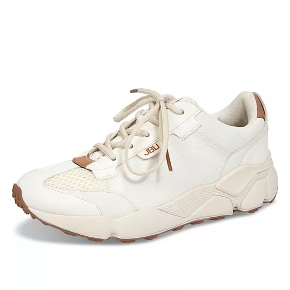 Women's Off-White and Brown Dad Sneakers